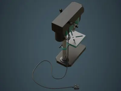 Drill Press 2A Low-poly 3D model