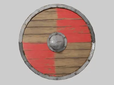 Viking Shield Free low-poly 3D model