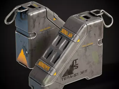 Sci-fi Food Container Low-poly 3D model