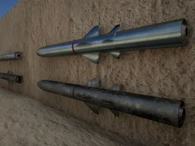 Cruise Missile Old Sample Free low-poly 3D model