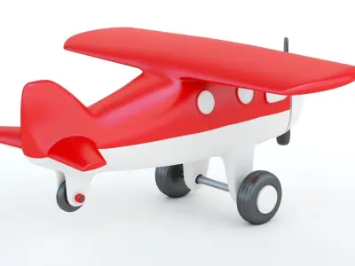 Toy Red Plane 3D print model