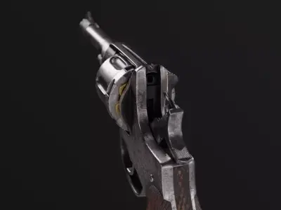 Nagant M1910 Low-poly 3D model
