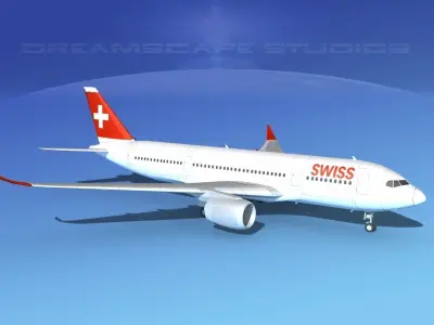 Airbus A350-800 Swissair 3D model