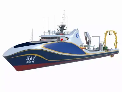 Scientific Research Ship-Zhuhai Yun 3D model
