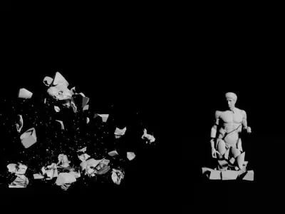 Venus Doryphoros statues - Social Distancing 3D model