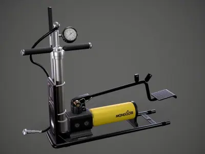 Oil injection pump Low-poly 3D model