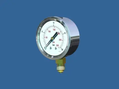 Pressure Gauge Vertical Free 3D model