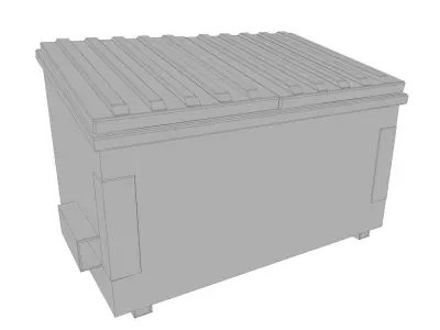 Dumpster - Waste Bins Low-poly 3D model