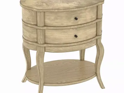 highpoly  antique table 3D model