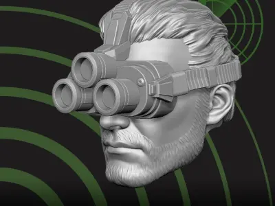 Sam Fisher Fan Art Head 3D printable File 3D print model