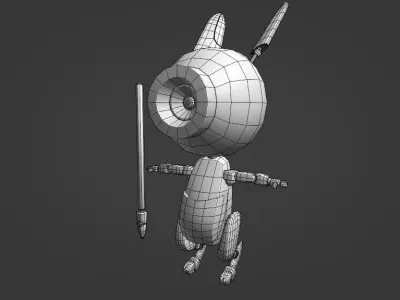 Lap 1 bunny rig Low-poly 3D model