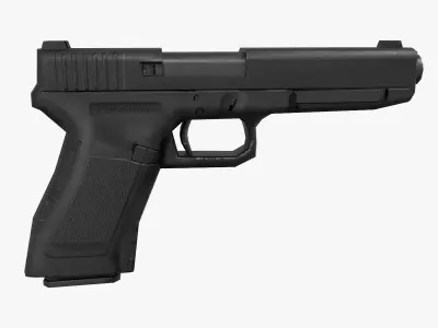 Glock Pistol - Game Ready Low-poly 3D model