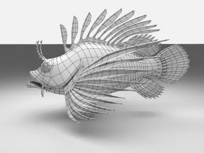 Scorpion fish Scorpen-1 Low-poly 3D model