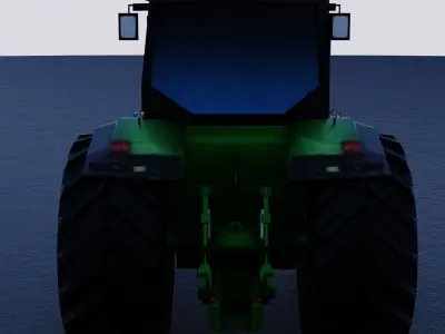 Low poly Modern Heavy Agriculture Tractor Low-poly 3D model Low-poly 3D model