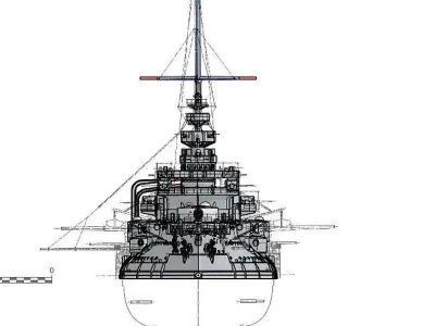 Squadron battleship Bouvet France 1897 3D print model