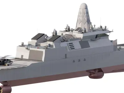 SHIP BASED ON Mogami-class frigate 3D model