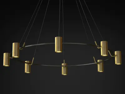 Chandelier CHAMPEAUX Low-poly 3D model