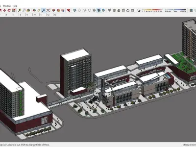 Sketchup Commercial Office Complex 251 3D model