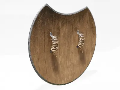 medieval viking shield  Low-poly 3D model