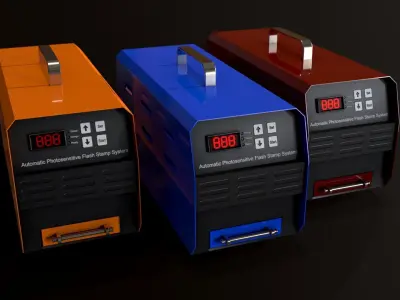 Automatic Flash Stamp Machine - Seal Maker -  V2 Low-poly 3D model