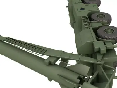 MAZ 543 Scud Missile launcher 3D model
