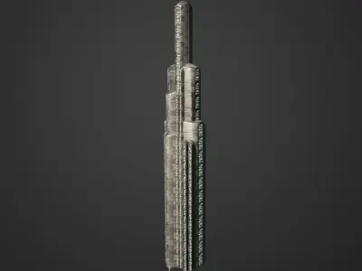 SciFi Building Low-poly 3D model order