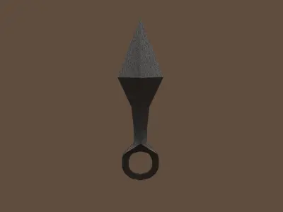 Kunai knife Low-poly 3D model