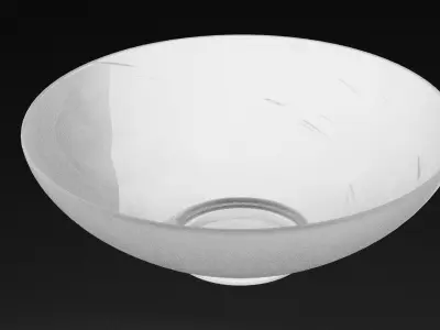 Glass Fruit Bowl Low-poly 3D model