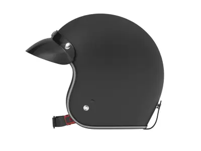 Scooter Motorcycle Helmet Vintage 3D Model Low-poly 3D model