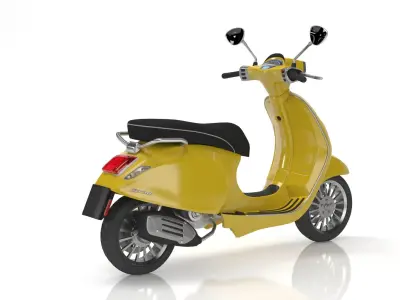 Vespa Sprint Yellow 3D model