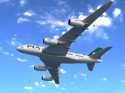 Airbus a380 Low-poly 3D model purchase
