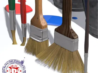 Paint Buckets 3D model