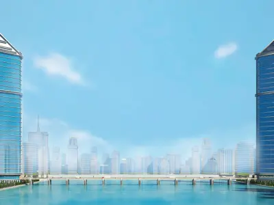 Tower Bridge Exterior Design  Free 3D model