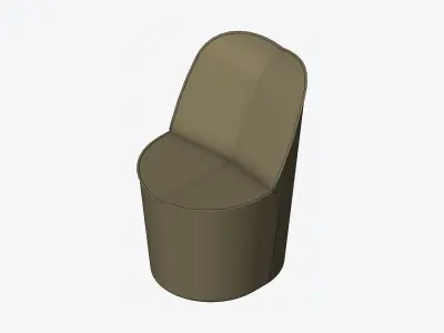 Sofa - Contemporary - Number - Chair E - Swivel Plate Foot High Low-poly 3D model