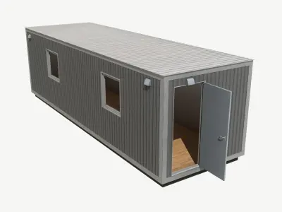 container warehouse Low-poly 3D model