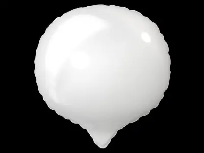 balloon text speech bubble inflatable  3D model