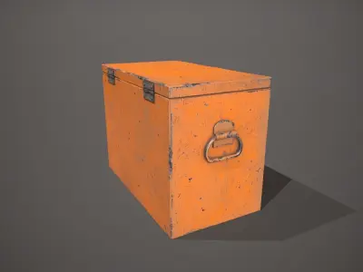 Orange Tool Chest Low-poly 3D model