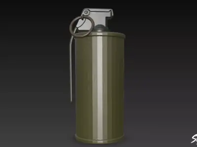 Smoke Grenade Low-poly 3D model