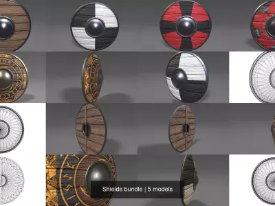 Shields bundle 3D Model Pack