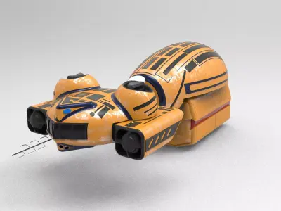 Spaceship Scarab 3D print model