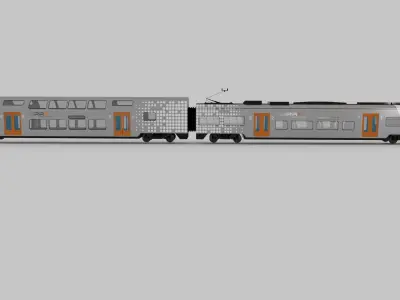 Siemens Desiro RRX Electric Train 3D Model Low-poly 3D model