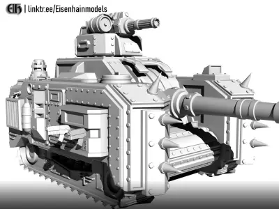 Vorwagen Wargame Tank 3D print model