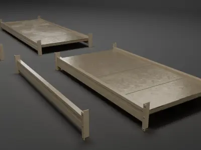 Pallet Racking System Low-poly 3D model