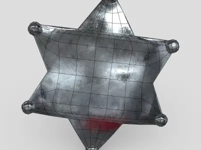 Sheriff Badge Low-poly 3D model
