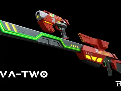 GRIP - Sci-Fi Weapos Set Free low-poly 3D model