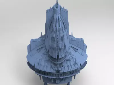 Sci-Fi Shuttle launcher Tower 3  3D model