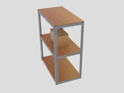 Warehouse Shelving Industrial  3D model