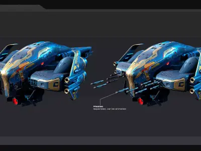 BB5 - GUARDIAN Cruiser Low-poly 3D model