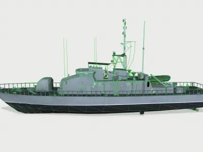 HMAS Fremantle Low-poly 3D model