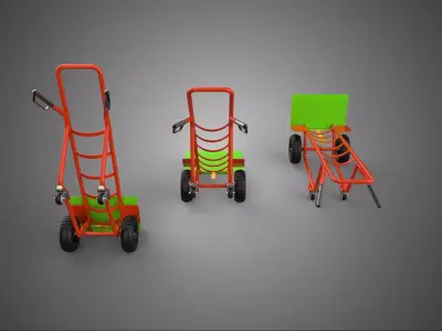 HEAVY DUTY HAND TRUCK CART FORK HANDTRUCK PALLET JACK PLATFORM 4 3D model